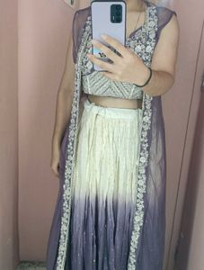 Designer Ombre Embroidered lehenga set