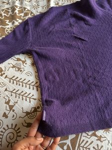 Purple Knit Top - Casual Style