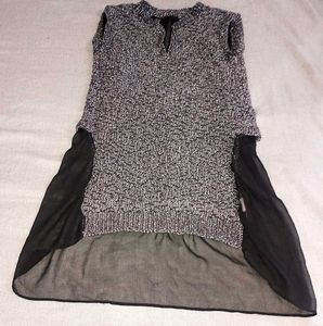 Chic Sleeveless Mesh Panel Dress