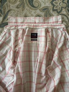 Men's White &amp; Red Checked Shirt