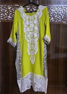 Designer Kurta with White Lace