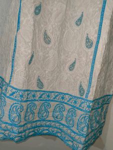 Embroidered chikankari kurta set (Absolutely New)