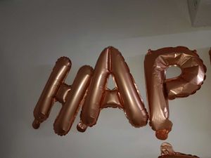 Happy Birthday Foil Ballons Rose Gold