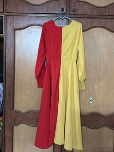 Unique Color Block Twist Dress