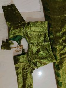 saree mehandi colour shalu festival wear