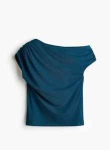 One-Shoulder Teal Top | H&M
