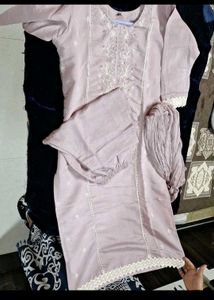 Elegant Embroidered Kurta with Pants