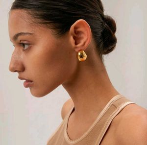 Gold Hoop Antiturnish Earrings