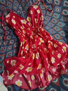 Floral Print Tie-Strap Dress