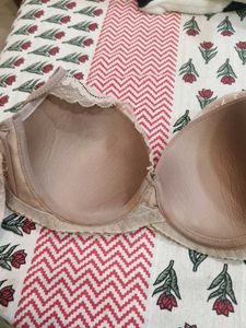 Elegant Beige Lace Bra