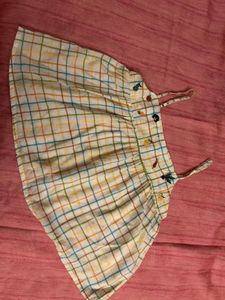 Cute Embroidered Checked Dress