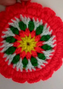 crochet flower wall decor