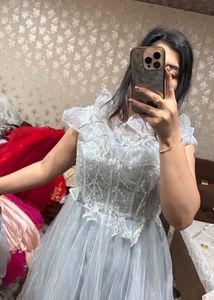 Stunning Grey Embellished Gown🦋🎀❤️