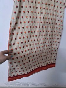 Chanderi silk kurti cotton lining embroidery wear