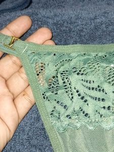 Lace Trim Thong Panty Combo