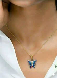 Butterfly Pendant Necklace (it's fully untouched)