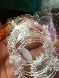 Silver-Plated Bangles with Bells