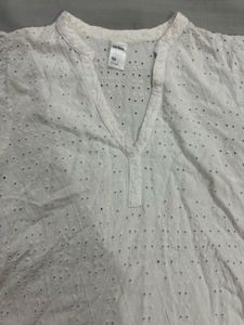 Chic White Eyelet Top