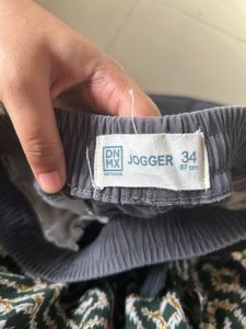 Men's Grey Cargo Jogger Pants