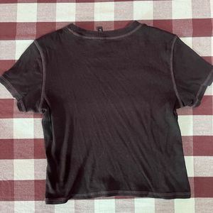 Black Cropped T-Shirt