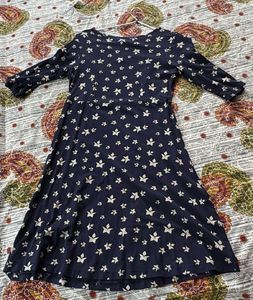 Navy Blue Star Print Dress