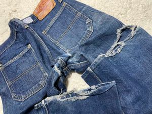 Vintage Flared Blue Denim Jeans