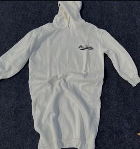 White "Los Angeles" Hoodie Dress