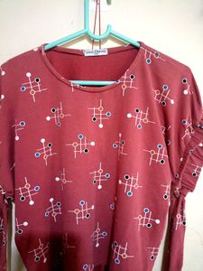 Chic Printed Short Sleeve Top