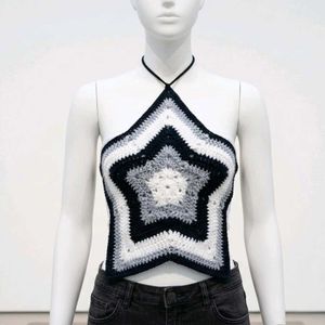 Star Crochet Halter Top