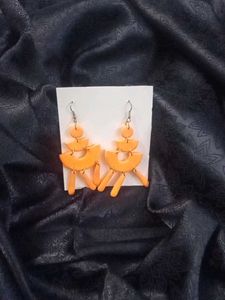 Orange Statement Earrings