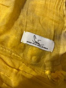 Suta Original Yellow Ruffled Saree