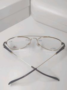 Aviator Style Eyeglasses with Gold Frame