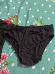 Comfortable Black &amp; Dark Green cotton Panties