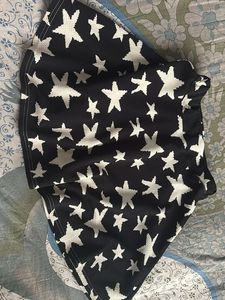 Black Star Print Skater Skirt