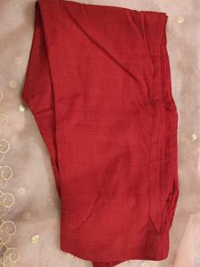 Maroon Embroidered Kurta pant