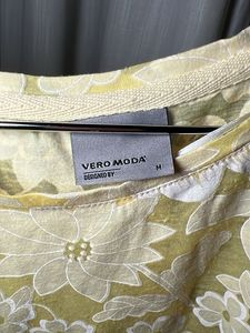 Vero Moda Yellow Floral Print Top