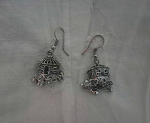 Jhumka Earrings Small Silver