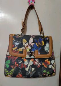 Elegant Vintage Butterfly 🦋 Print Handbag 👜