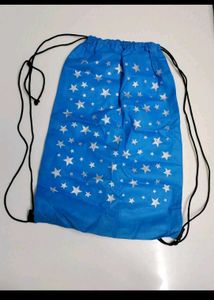Pack of 3 Blue Star Print Drawstring Backpack