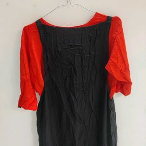 Chic Black &amp; Red Maxi Dress