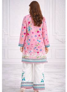 Vibrant Floral Pink Kurta Set