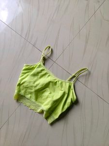 Lime Green Lace Trim Camisole