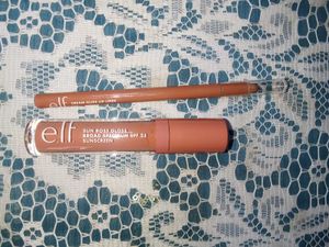 ELF Lip Duo: Sun Boss Gloss (Pink Me Girl) + Liner