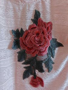 Pink Lace Rose Applique Top