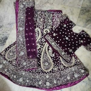 bridal Velvet Lehenga choli