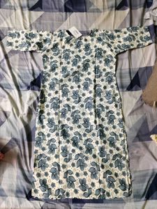 Brand New Cream Floral Printed Kurti
