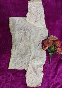 Elegant White Embroidered Blouse Top