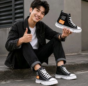 Stylish Black High-Top Sneakers