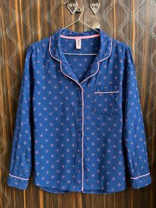 Cozy Blue Printed Nightshirt