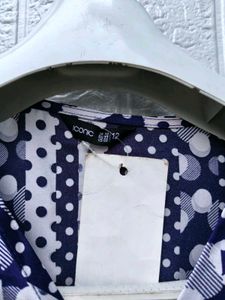 New with tag Korean Stylish Blue &amp; White Polka Dot